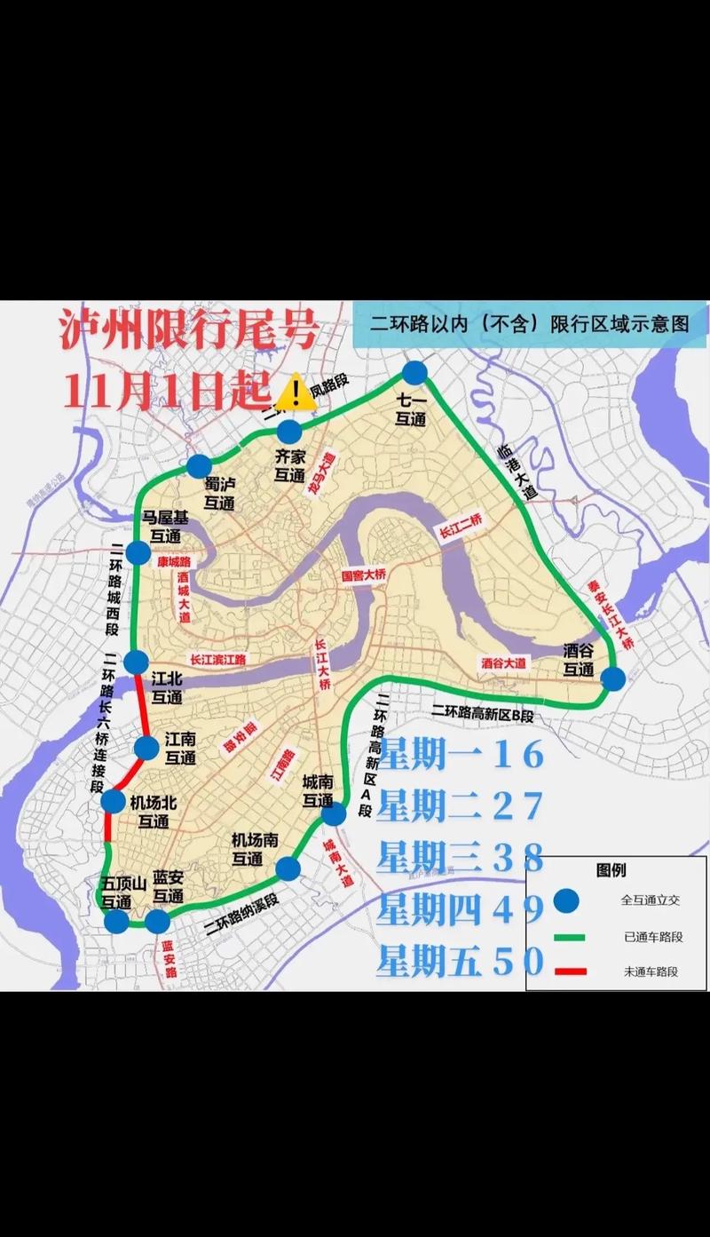 泸州限号是怎么限的