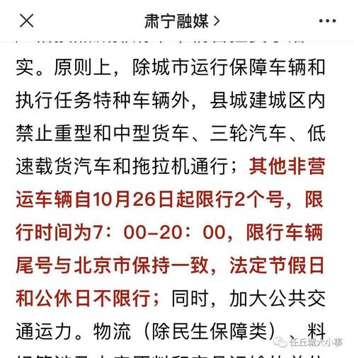今天任丘限号吗