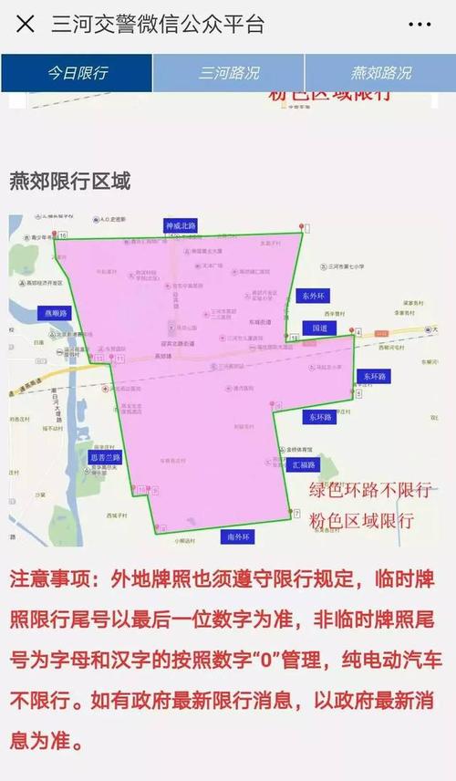 燕郊限号2022年7月限号范围