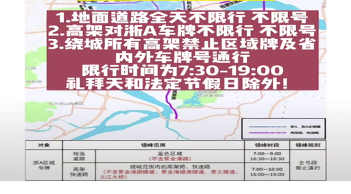 杭州高架限行时间几点到几点结束