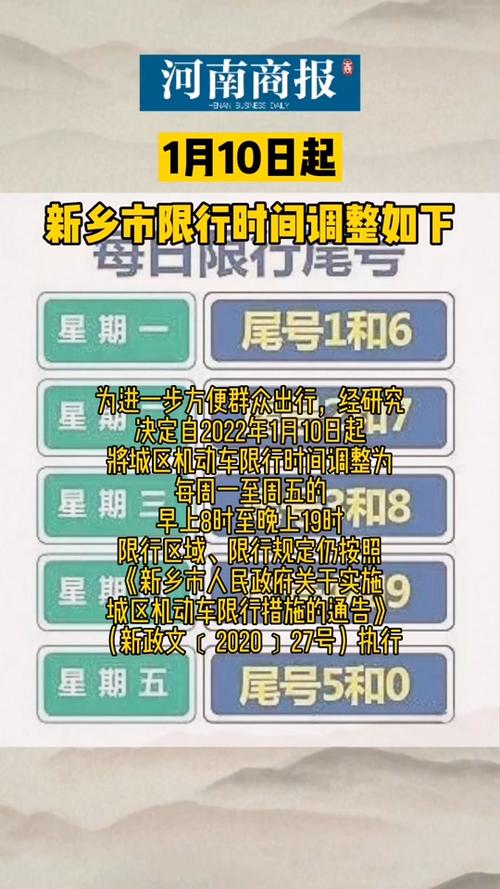 新乡限号几点到几点?