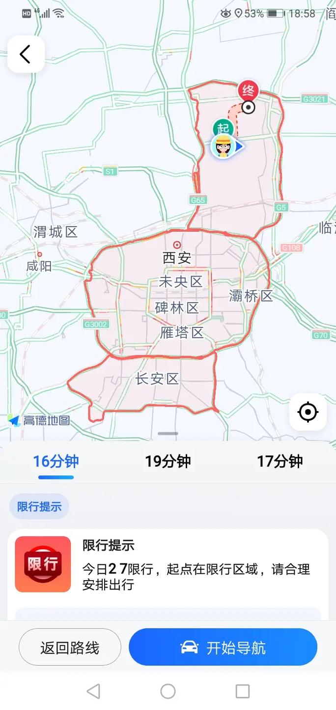 西安限号哪些路段可以走