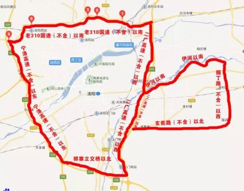 2020年洛阳限行地图公布,车辆限行时间及路线详解