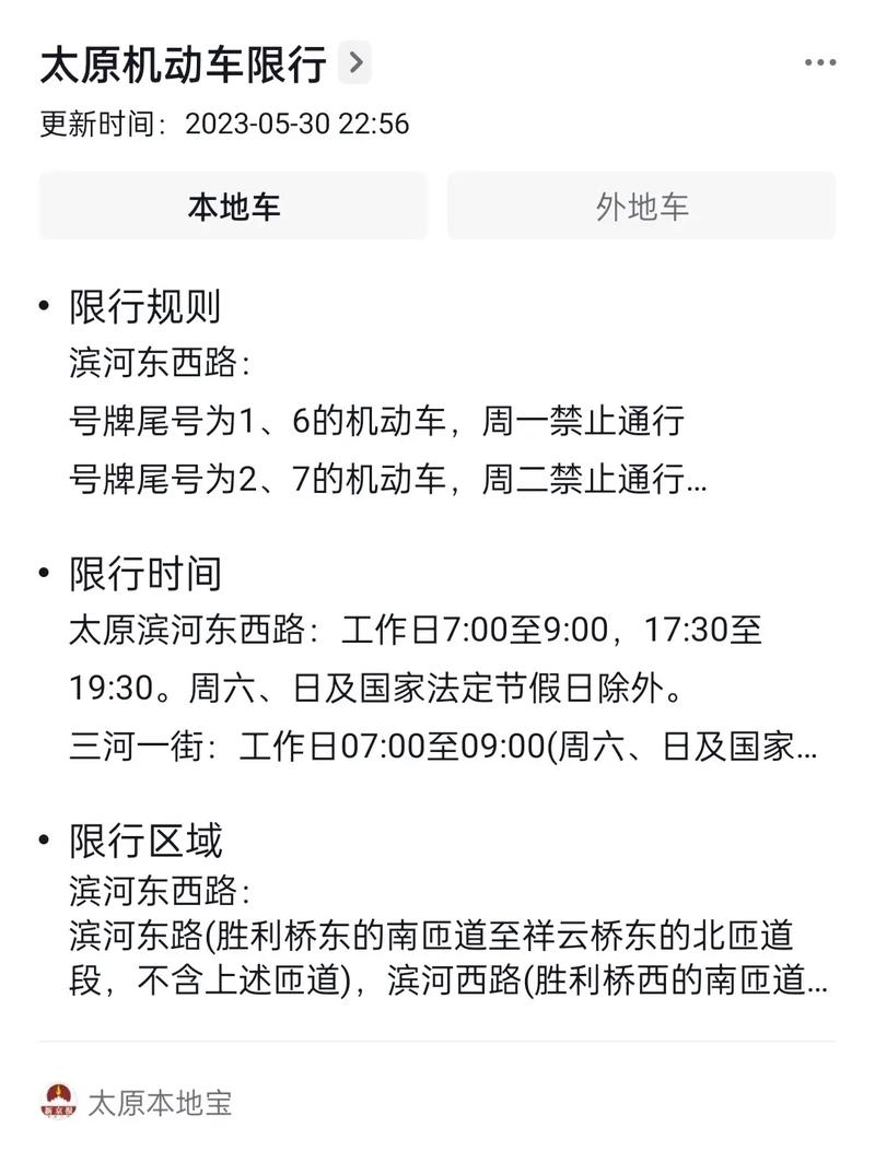 太原今天限号吗