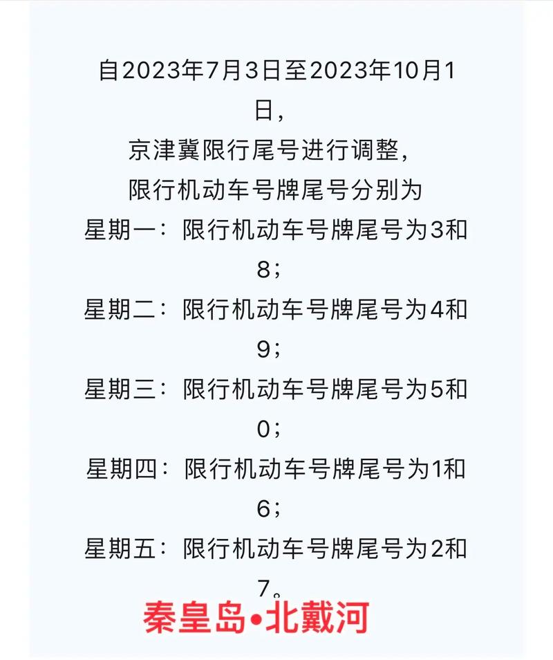 秦皇岛十一假期限号吗