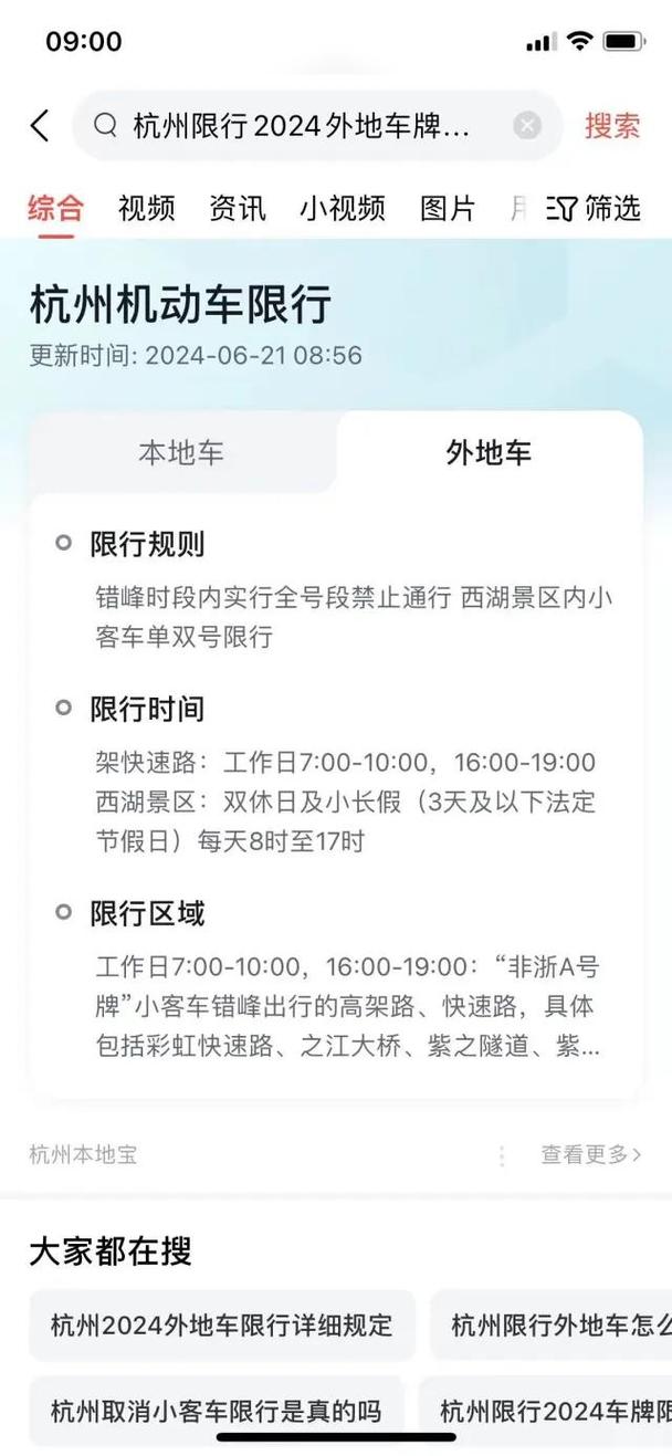 杭州周末外地车牌限行限号吗?